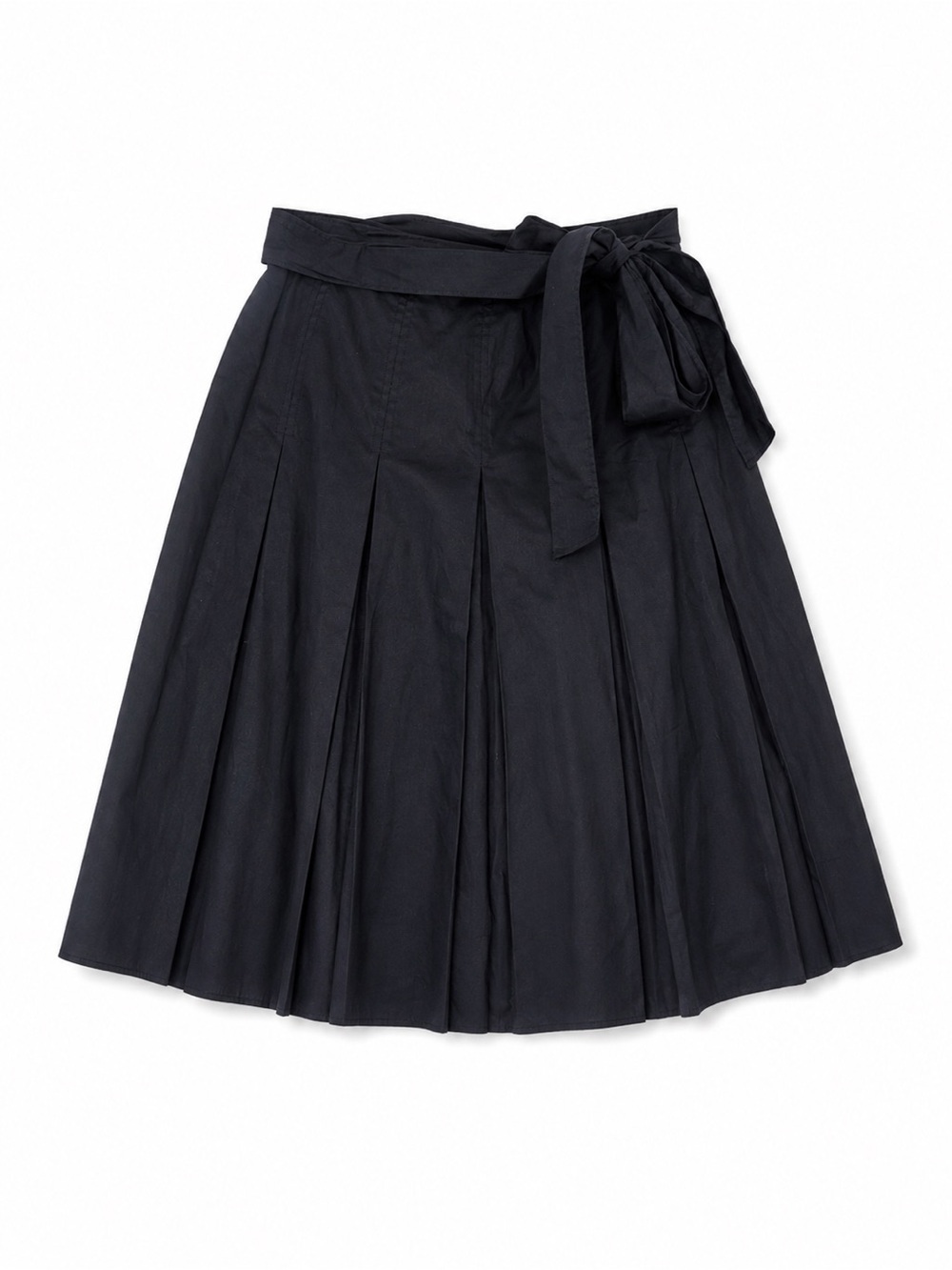 Vintage Tracy Evans Black Pleated Midi Skirt